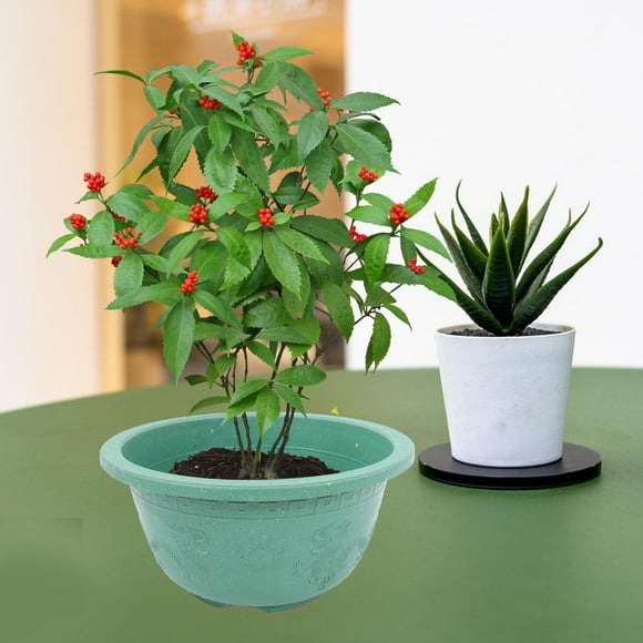 TABLZONE Plastic Flower Pots Modern Look Carved Design Aluminum Blue 1Set for Garden Plant Lovers