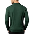 thumbnail image 6 of Trgacdwlo Knit Mens Polo Shirts V Neck Button Mens Long Sleeve Tee Shirts Ribbed Stretchy Business Casual Mens Golf Polo Shirts Green XXL, 6 of 8