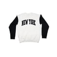 thumbnail image 2 of New York Contrasting Sleeve Patch Sweatshirt Black/Natural Small, 2 of 2