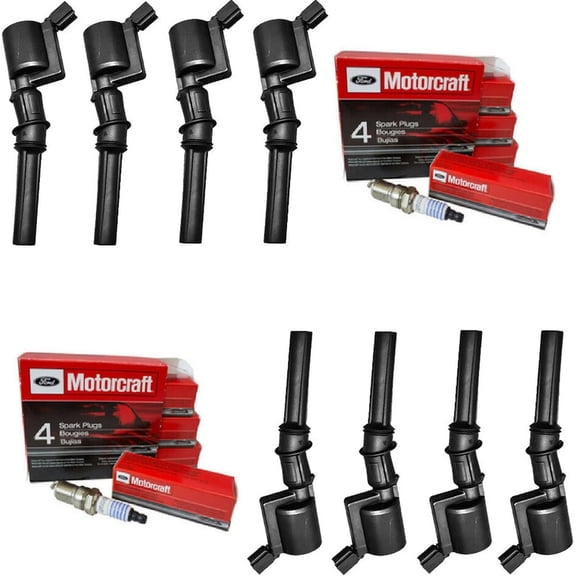 PartsDrive OEM Ignition Coil Pack & Motorcraft Platinum Spark Plug Replacement For Ford F-150 F150 97 98 99 00 01 02 03 04 05 06 07 08 09 10 11 12 13 14 15 16 17 18 19 4.6 5.4 V8 DG508 FD503 SP479