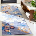 thumbnail image 3 of SAFAVIEH Jardin Ruadhan Floral Wool Runner Rug, Blue/Ivory, 2'3" x 8', 3 of 10