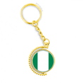 thumbnail image 1 of Nigeria África emblema nacional Anillo de oro de metal llavero llavero, 1 of 3
