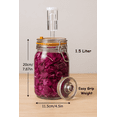 thumbnail image 2 of Wuxiuli 1.5 Gallon Glass Fermentation Jars 2 Pack, Mason Jars for Pickling Kimchi Sauerkraut, 2 of 7