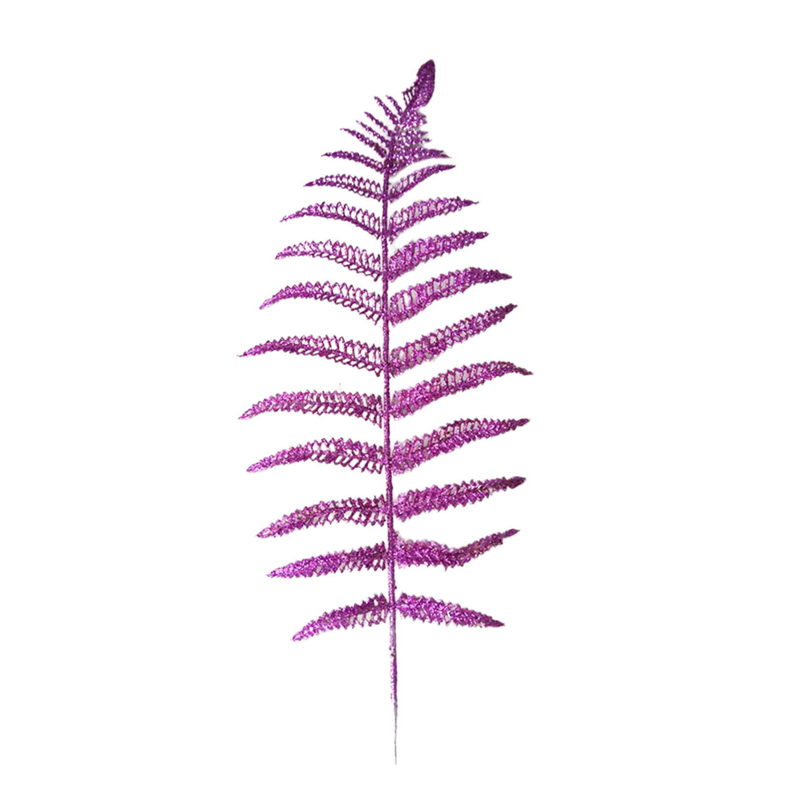 10Pcs Artificial Christmas Glitter Fern Leaf, Simulated Tree Branch