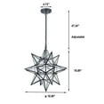 thumbnail image 4 of Boho Moravian Star Pendant Light 20 Inch Large Black Hanging Light, 4 of 6