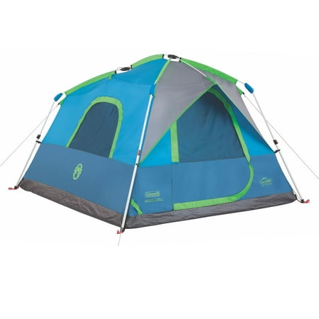 Coleman 4 Person 8'x7' Family Camping Instant Cabin Tent w/ WeatherTec &