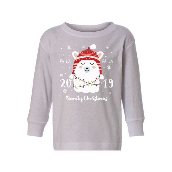 Awkward Styles Toddler Christmas Sweater Long Sleeve Toddler Christmas Shirt for Boys Girls Fa La Llama Sweater