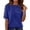 Blue, variant on Short Sleeve Knitted Pullover – Crew Neck Diamond Pattern Sweater – Lightweight Summer Top – Elegant Casual Knit Shirt – Available in 14 Colors – Sizes S-XXL