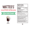 thumbnail image 5 of Matteo's Sugar Free Coffee Flavoring Syrup, Irish Cream, Delicious Coffee Syrup, 0 Calories, 0 Sugar, Keto Friendly (750mL, 2-pack), 5 of 5