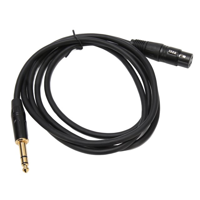 XLR Female to 1/4 Inch Cable, XLR 3Pin Female to 6.35mm Balanced Interconnect Cable Contacts for Condenser Microphones Live Performance