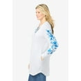 thumbnail image 3 of Woman Within Plus Size Embroidered Hoodie Sweatshirt, 3 of 6
