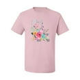 thumbnail image 2 of Cute Hearts and Flowers Blessed Inspirational/Christian Men's Graphic T-Shirt, Light Pink, 3XL, 2 of 3