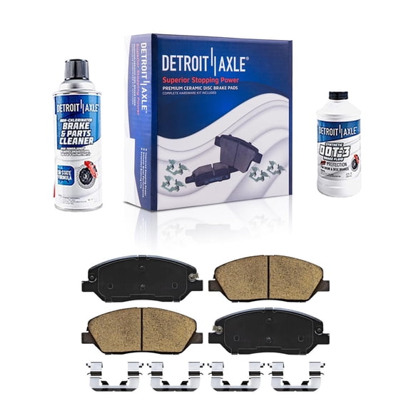 Detroit Axle - Front Brake Pads for 2017-2019 Hyundai Santa Fe 2019 Santa Fe XL, Ceramic Brake Pads w/Hardware