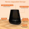 thumbnail image 3 of Chair Leg Floor Protectors Extra Small 16 Pcs,Silicone Chair Leg Protectors for Hardwood Floors/Tiles,360°Wrapped Felt Bottom to Prevent Scratch and Reduce Noise, Round Black，Suitable for ch, 3 of 5