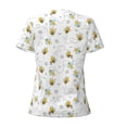 thumbnail image 4 of Naloa Bee Print T-Shirts Short Sleeve V Neck Tees for Women Fashion Tops Trendy Lightweight Soft Casual Summer Outfits Clothes, 4 of 5