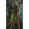 thumbnail image 2 of Workshop of El Greco 12x18 Black Ornate Wood Framed Double Matted Museum Art Print Titled - Saint Andrew (ca. 1610), 2 of 5