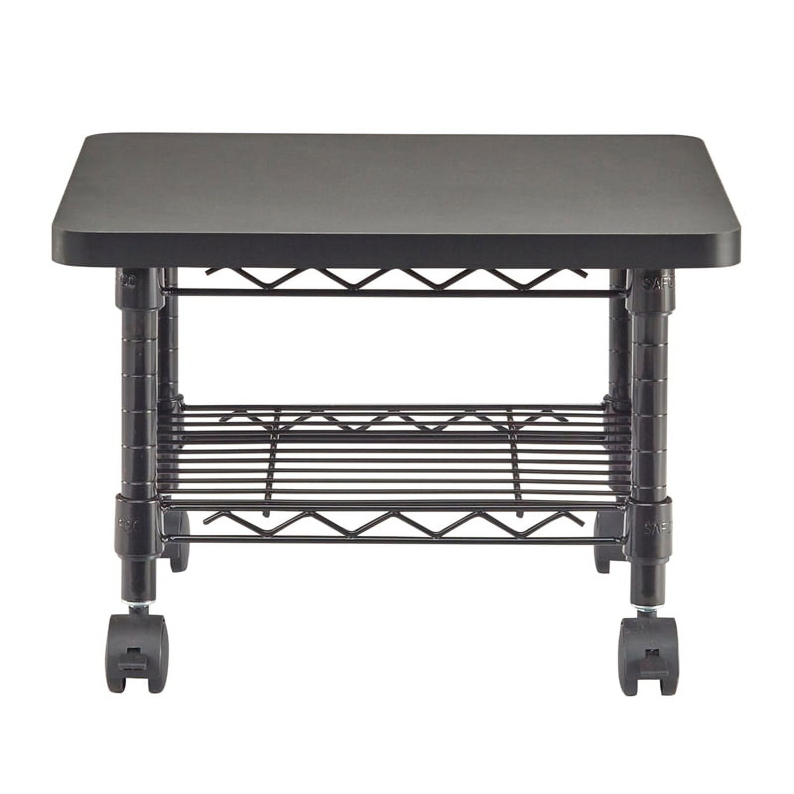 Safco Under-Desk Steel Frame Printer/Fax Stand in Black - image 4 of 7