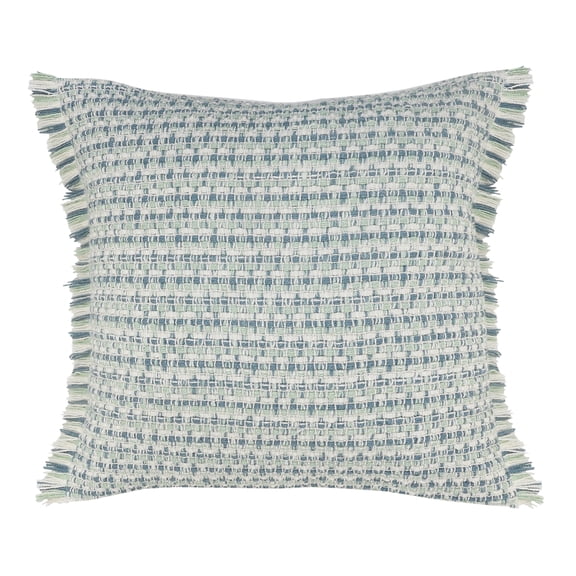 Ox Bay Bailey 24" x 24" Blue/Green Striped Outdoor Adult Decorative Throw Pillow Cover