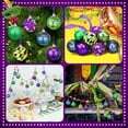 thumbnail image 6 of 24 Pieces Mardi Gras Ball Ornaments Purple Green Yellow Carnival Tree Ornament Decorations Fabric Ball Carnival Mardi Gras Decoration for Tree Home Indoor Party, 6 of 6
