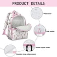 thumbnail image 4 of Ballet Princess Pattern Backpack for School,Cute School Bag,Schoolbag with Adjustable Shoulder Straps & Padded Back,15.25"x11.5"x5.25", 4 of 5