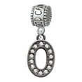 thumbnail image 1 of Crystal Black Initial - O - Beaded Border - God Can Charm Bead, 1 of 1