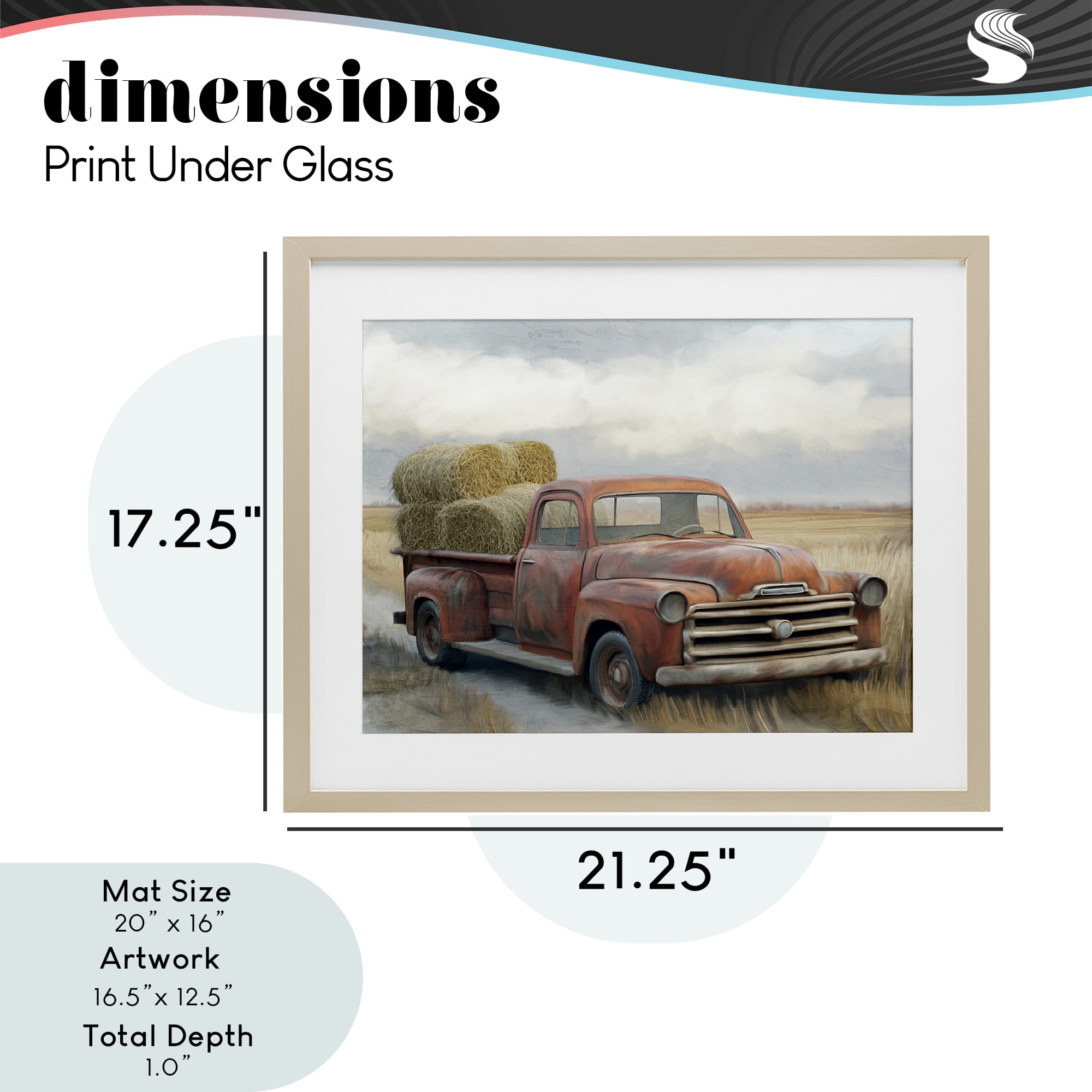 Stupell Industries Hay Time Farm Truck Load Birch Framed Print Under Glass, design by Kim Allen