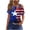 Blue, variant on Staron Women Off Shoulder Crop Tops Cold Shoulder Graphic American Flag Fashion Casual Holiday Beach Party Tank Top, Blue XXL