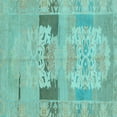 thumbnail image 1 of Ahgly Company Indoor Square Abstract Light Blue Modern Area Rugs, 3' Square, 1 of 4