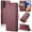 Wine, variant on Feishell for Samsung Galaxy A14 5G Wallet Case, RFID Blocking Magnetic Clasp Shockproof Cover, Premium PU Leather Flip Folio Case with Credit Card Slots Holder Convenient Kickstand, Wine