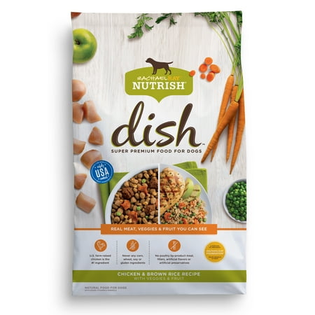 - Rachael Ray Nutrish DISH Natural Dry Dog Food, Chicken & Brown Rice Recipe with Veggies & Fruit, 11.5 lbs
