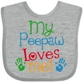 thumbnail image 3 of Inktastic My Peepaw Loves Me Boys or Girls Baby Bib, 3 of 4