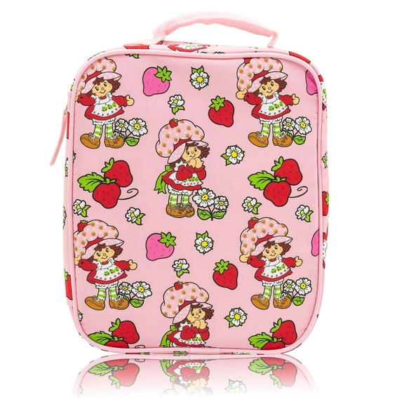 Strawberry Shortcake Insulated Lunch Bag for Girls Strawberry Shortcake Lunch Box with All-Over Print Reusable Kids Lunch Kit for School and Toddlers Ages 3