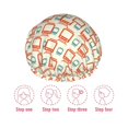 thumbnail image 3 of Gaeub Train1 Shower Caps for Women Men,Double Waterproof Layers Bathing Hat,Elastic and Reusable Bath Caps, 3 of 7