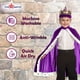 thumbnail image 4 of Disfraz de rey para niños Dress Up America con corona y capa morado, 4 of 7