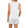 thumbnail image 2 of Bbyeadc 2 Piece Short Sets for Women Summer Vacation Outfits Sleeveless Tank Tops and Drawstring Shorts Set Beach Clothes,White (XXL), 2 of 4
