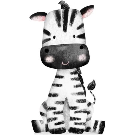 Watercolor Animal Cardboard Cutout, Stand Up, Standup - Zebra