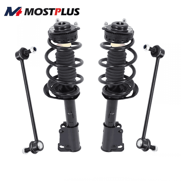 MOSTPLUS Set(4) Strut w/ Coil Spring Assembly Sway Bar Links for 2009-2019 Dodge Journey