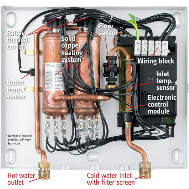 Electric Tankless Water Heater, General Purpose, Single Phase