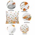 thumbnail image 6 of Throw Pillow Covers, Orange Green Fall 26x26 Pillow Covers for Couch/Sofa/Bed, Thanksgiving Pumpkins Maple Leaf Decorative Square Linen Cushion Pillowcase for Home Decor, 6 of 9