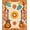 Orange Coral Turquoise, Pattern 3, variant on Design&I 8'x10' Washable Area Rug Sleek Flatweave Pet Friendly Hawaii Guitar Tiki Pineapple Hibiscus Motifs Luau Party Surf for King Size Bedroom, Under Bed