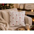 thumbnail image 5 of Christmas Pillow Covers 18x18 inch, Christmas Decorations Bows Xmas Tree Throw Pillow Cases Soft Plush Faux Fur Wool Pillow Covers Winter Holiday Decor for Sofa Living Room.White, 5 of 5