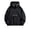 Black, variant on Men's Loose Long Sleeve Hooded Half-Zip Spliced Multi-Pocket Cargo Jacket Black M