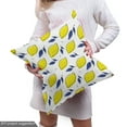 thumbnail image 5 of Ambesonne Lemon Fabric by the Yard Upholstery, Modern Design Citrus Pattern, 10 Yards, Yellow Royal Blue White, 5 of 5