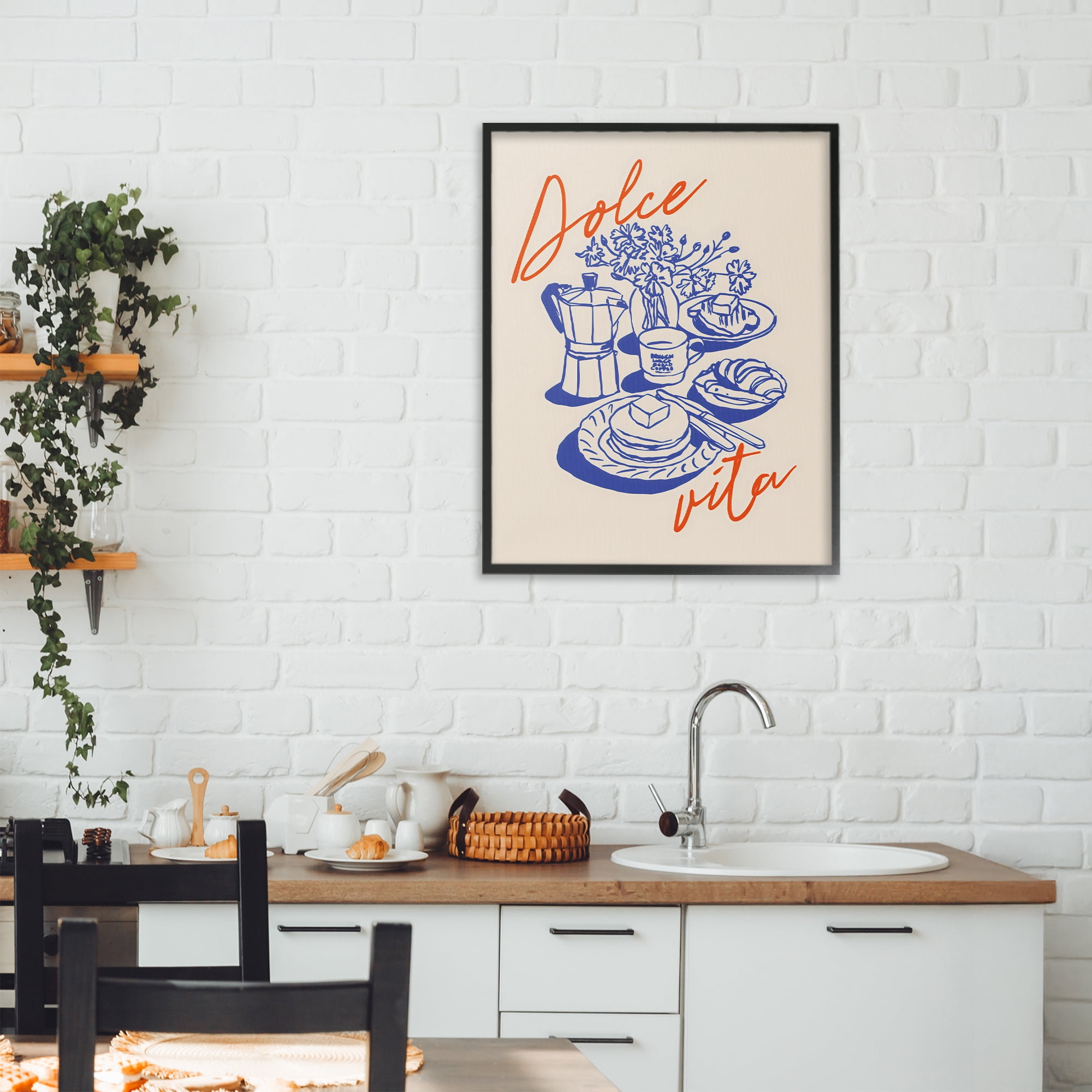 Stupell Industries Retro Breakfast Morning Spread Black Framed Giclee Art, design by The Prints Vibe