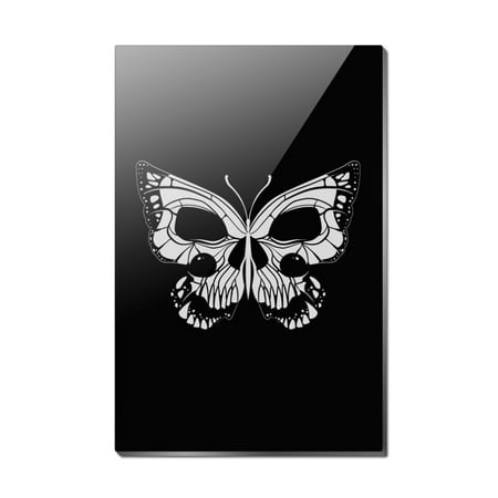 

Butterfly Skull Insect Rectangle Acrylic Fridge Refrigerator Magnet