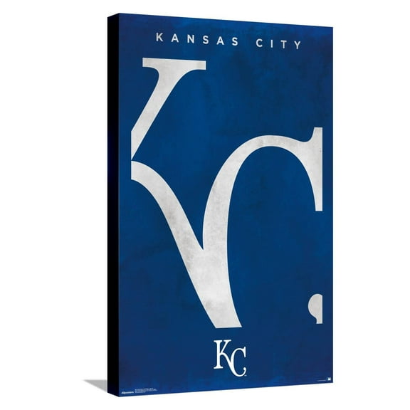 MLB Kansas City Royals - Logo 25 Canvas Wall Poster, 14.725" x 22.375"