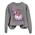 thumbnail image 4 of Sgkm Plus Size Womens Sweatshirt Vintage Christmas Print Cozy Festive Design Oversized Shirts for Women Top Sunny Outings XXL Grey, 4 of 4