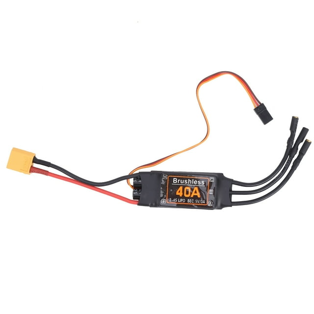 Controlador de velocidad ESC sin escobillas de 40 A, salida BEC de 5 V/3 A para drones y aviones RC.