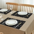 thumbnail image 3 of Black Gothic Sun Moon Pattern Summer Placemats Table Placemats Set Of 4-Linen Kitchen Washable Placemats Table Mats 11.8"x17.7" Non-Slip Heat Resistant, 3 of 6
