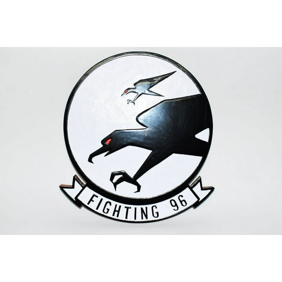 VF-96 Fighting Falcons Squadron Plaque, Mahogany, 14